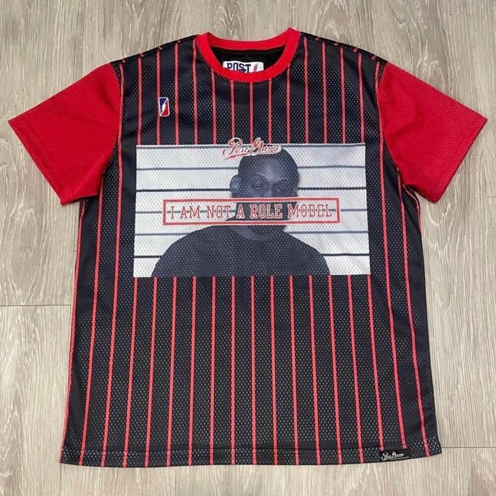 Vintage POST GAME Dennis Rodman WORM #91 "IM NOT A ROLE MODEL" XL Jersey Shirt